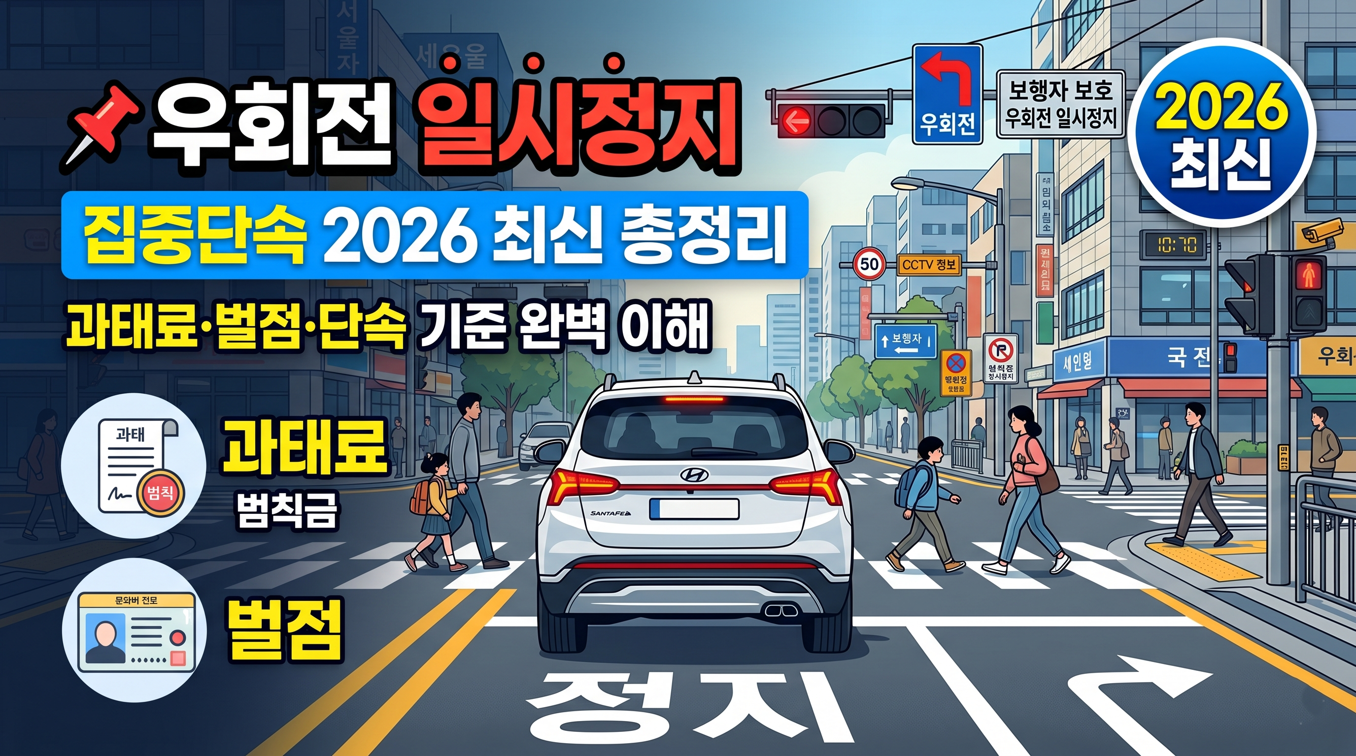 우회전 일시정지 안 하면 벌금 얼마? 집중단속 기준 완벽 정리