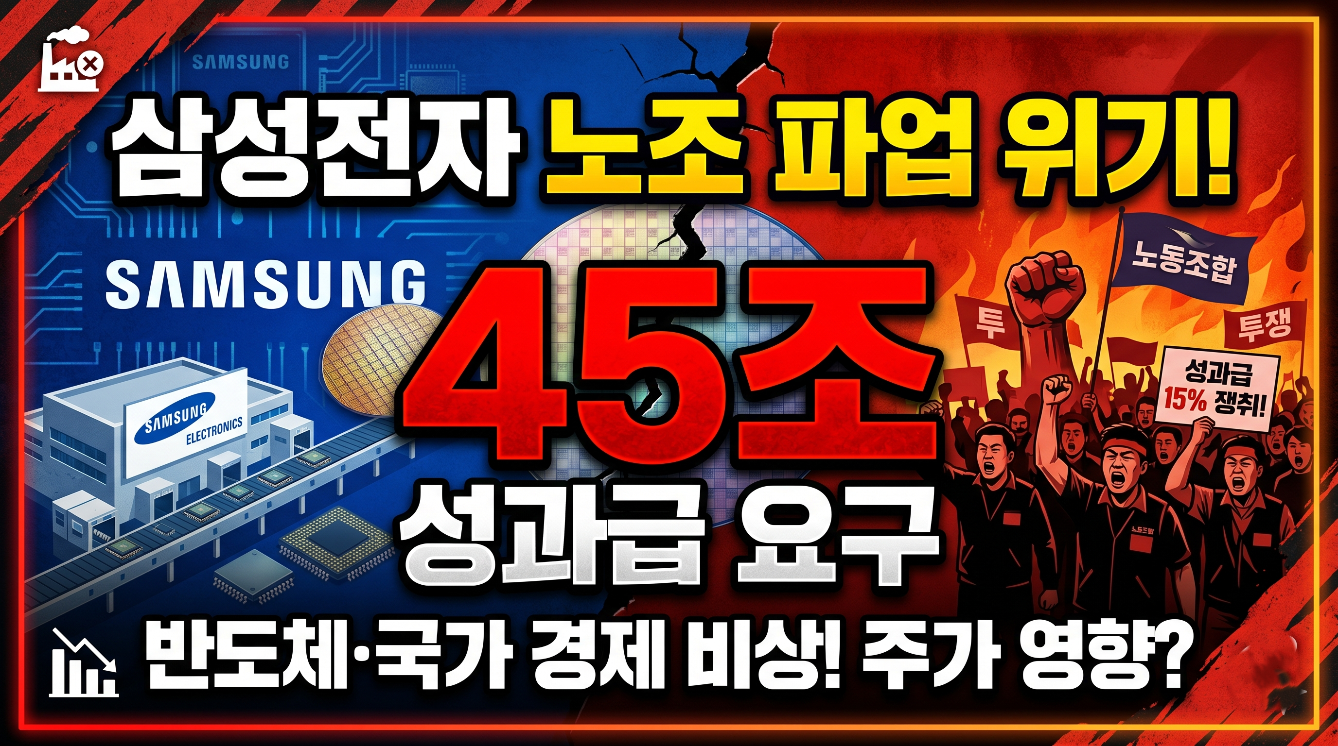 삼성전자 노조 파업 위기 총정리: 성과급 45조 요구 배경 및 주가·경제 영향
