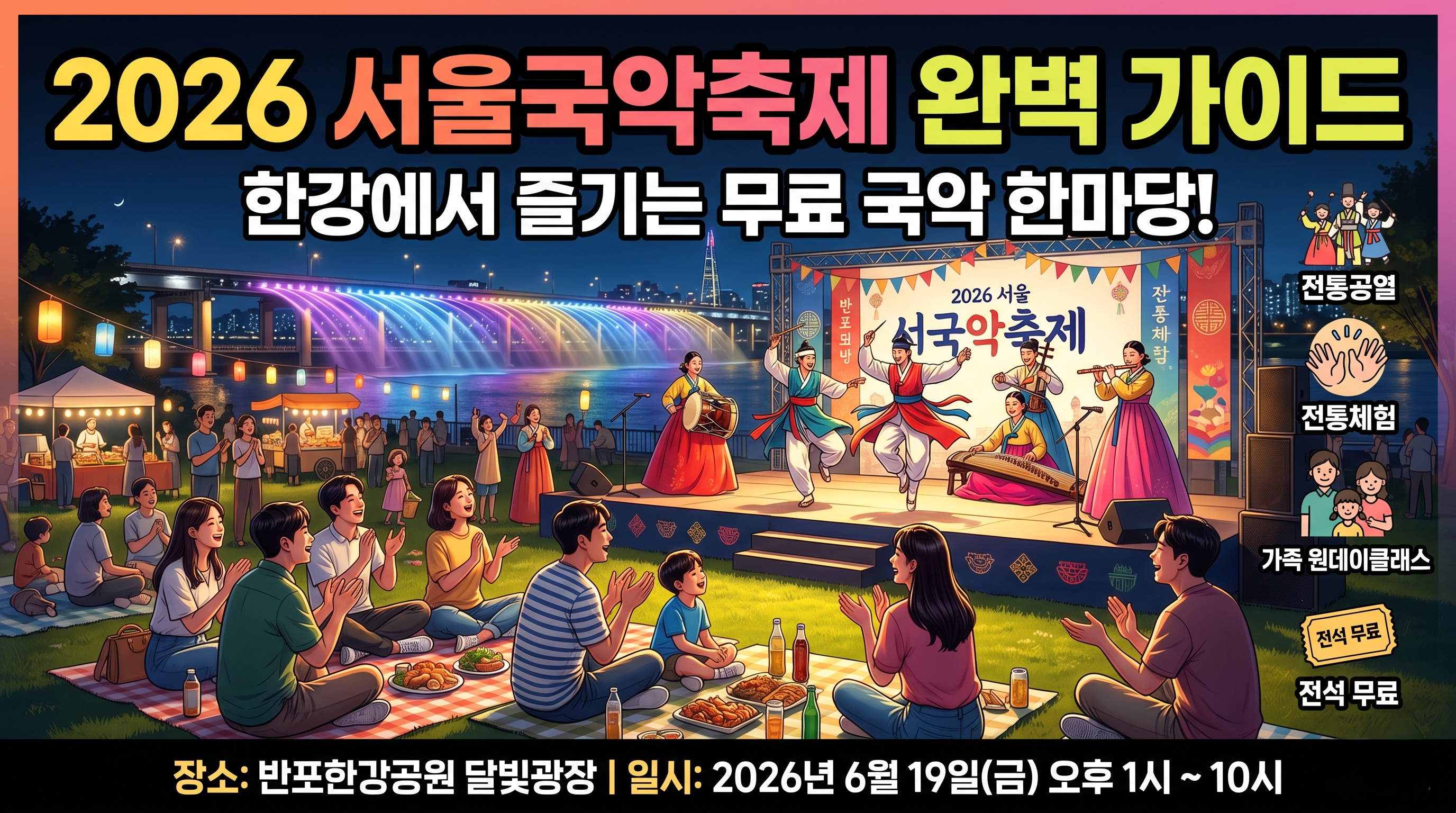 2026 서울국악축제 완벽 가이드: 반포한강공원에서 즐기는 무료 국악 축제